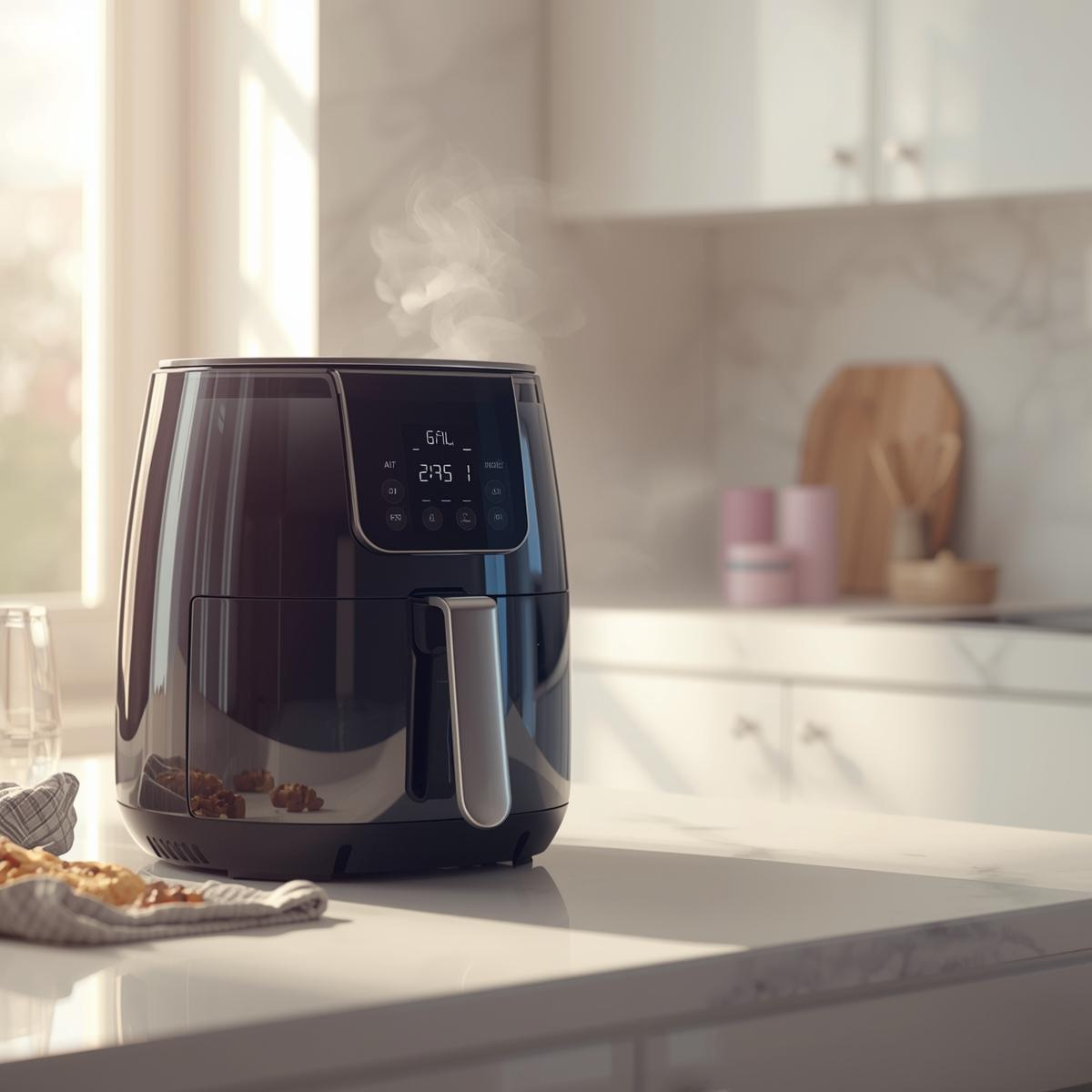 Novacomb Digital Air Fryer on a clean kitchen countertop